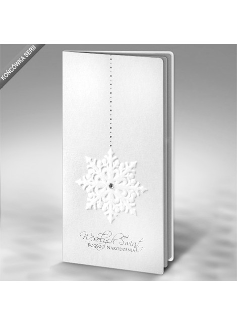 Kartka świąteczna dla firm Śnieżynka z Kryształkiem FS567tb