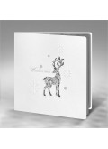 Kartka Świąteczna Renifer z Płatkami Śniegu FS595tb-n