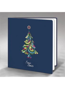 Kartka Świąteczna z Kolorową Choinką FS663ng