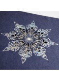 Kartka Świąteczna z Motywem Śnieżynki Wyciętej Laserowo FS728i