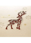 Kartka Świąteczna Sylwetka Renifera ze Śnieżkami FS595p-n