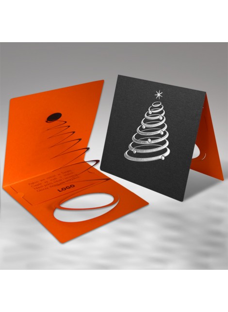 Kartka świąteczna dla firm z Oryginalną Choinką 3D FS466