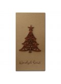 Kartka Świąteczna z Drewnianą Choinką FS449