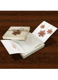 Kartka Świąteczna w Formie Pudełka z Drewnianą Śnieżynką FS499