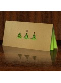 Kartka Świąteczna z Fantazyjnie Wyciętymi Trzema Choinkami FS464