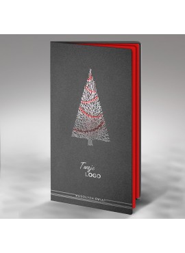 Kartka Świąteczna z Oryginalną Ozdobioną Choinką FS441s