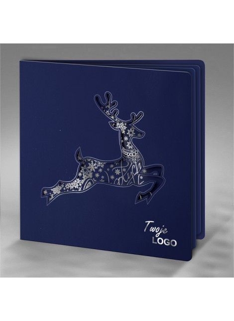 Firmowa kartka świąteczna z Reniferem Wyciętym Laserowo FS620ng