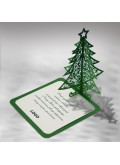 Kartka Świąteczna Zielona Choinka 3D FS427z