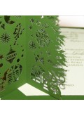 Kartka Świąteczna Zielona Choinka 3D FS633z