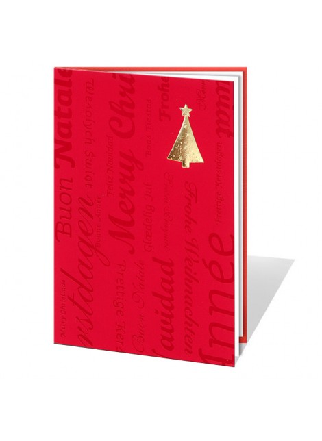 Kartka Bożonarodzeniowa z życzeniami z Napisami "Wesołych Świąt" w Różnych Językach 011347wr