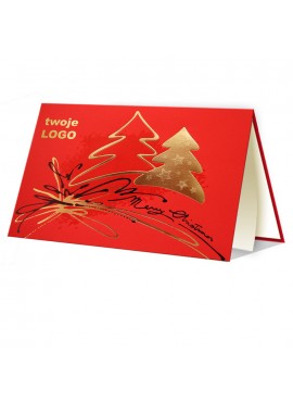 Kartka Bożonarodzeniowa z życzeniami z Nowoczesnym Motywem Świątecznym 011358wr