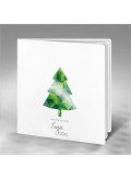 Kartka Świąteczna z Motywem Zielonej Choinki FS707