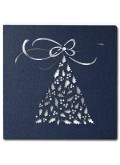 Kartka Świąteczna z Oryginalnym Motywem Choinki z Kokardą FS128g