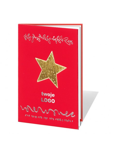 Kartka Bożonarodzeniowa z logo z Dużą Złotą Gwiazdą 011350wr