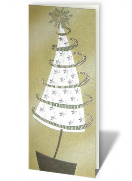 Kartka Świąteczna z Motywem Dużej Choinki CFB0015