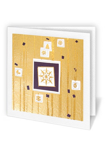 Kartka Bożonarodzeniowa z logo w Białe Trapezy z Akcentami Świątecznymi CFB012115
