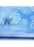 Kartka Świąteczna z Subtelnym Wzorem Śnieżynek FS622
