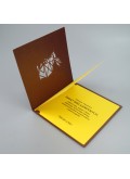 Kartka Świąteczna z Żółtym Zajączkiem Wyciętym Laserowo W511