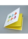 Kartka Świąteczna z Motywem Sześciu Kolorowych Jajek W545