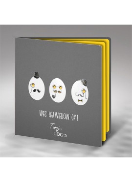 Kartka Świąteczna z Zabawnym Motywem Trzech Jajek W480