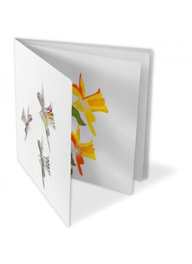 Kartka Świąteczna z Motywem Wytłoczonych oraz Wyciętych Laserowo Kwiatów W219