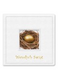Kartka Świąteczna Motyw Gniazda z Jajkiem w Wyciętym Okienku W172