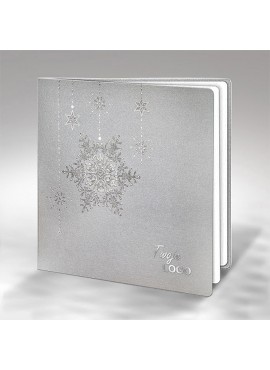Kartka Świąteczna z Motywem Śnieżynki FS852s