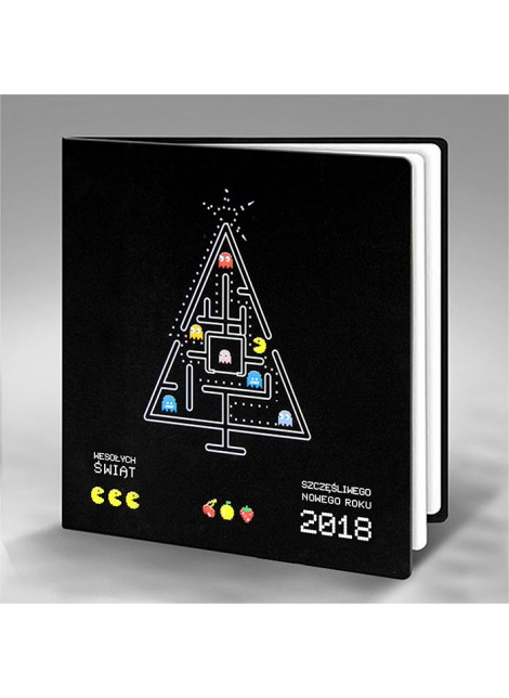 Kartka świąteczna z logo Choinka z Pac-Man FS720ag