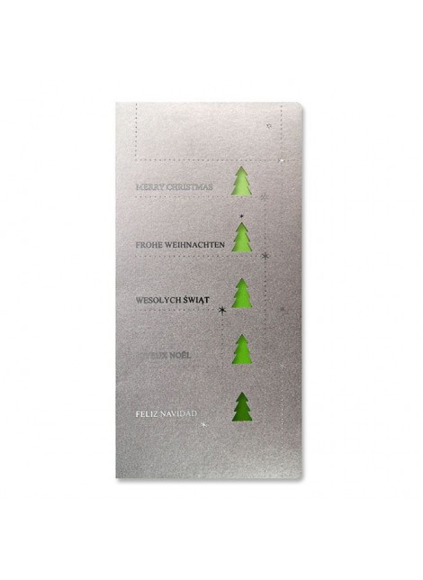 Kartka świąteczna z logo z Choinkami Wyciętymi Laserowo FS900s