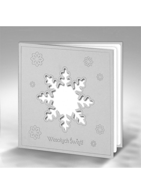Kartka świąteczna z logo Płatki Śniegu FS786sp