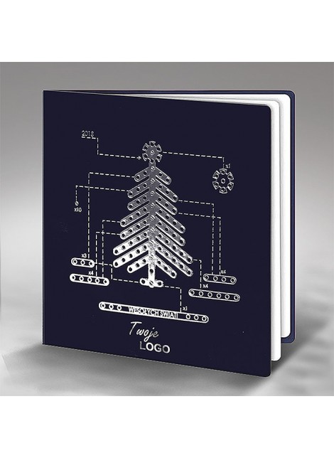 Kartka świąteczna z logo z Motywem Technicznej Choinki 2 FS639gg