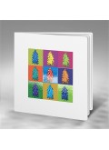 Kartka Świąteczna z Kolorowym Motywem Choinek FS767