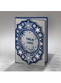 Kartka Świąteczna ze Srebrnymi Śnieżynkami FS926nm